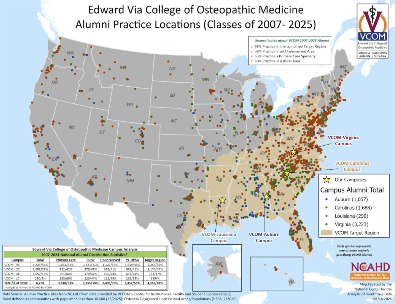 VCOM Graduates Map
